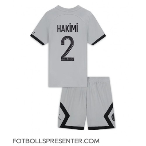 Paris Saint-Germain Achraf Hakimi #2 Bortatröja Barn 2022-23 Kortärmad (+ korta byxor)
